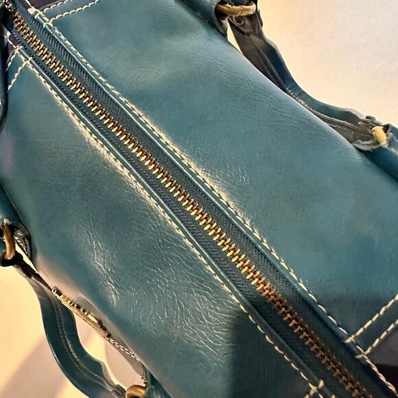 Coach Navy and Cream Satchel - Picture 12 of 14